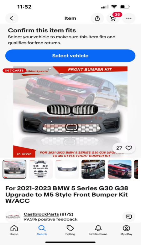 Front Bumper Assy BMT2261660 for 宝马改装 BMW Tuning