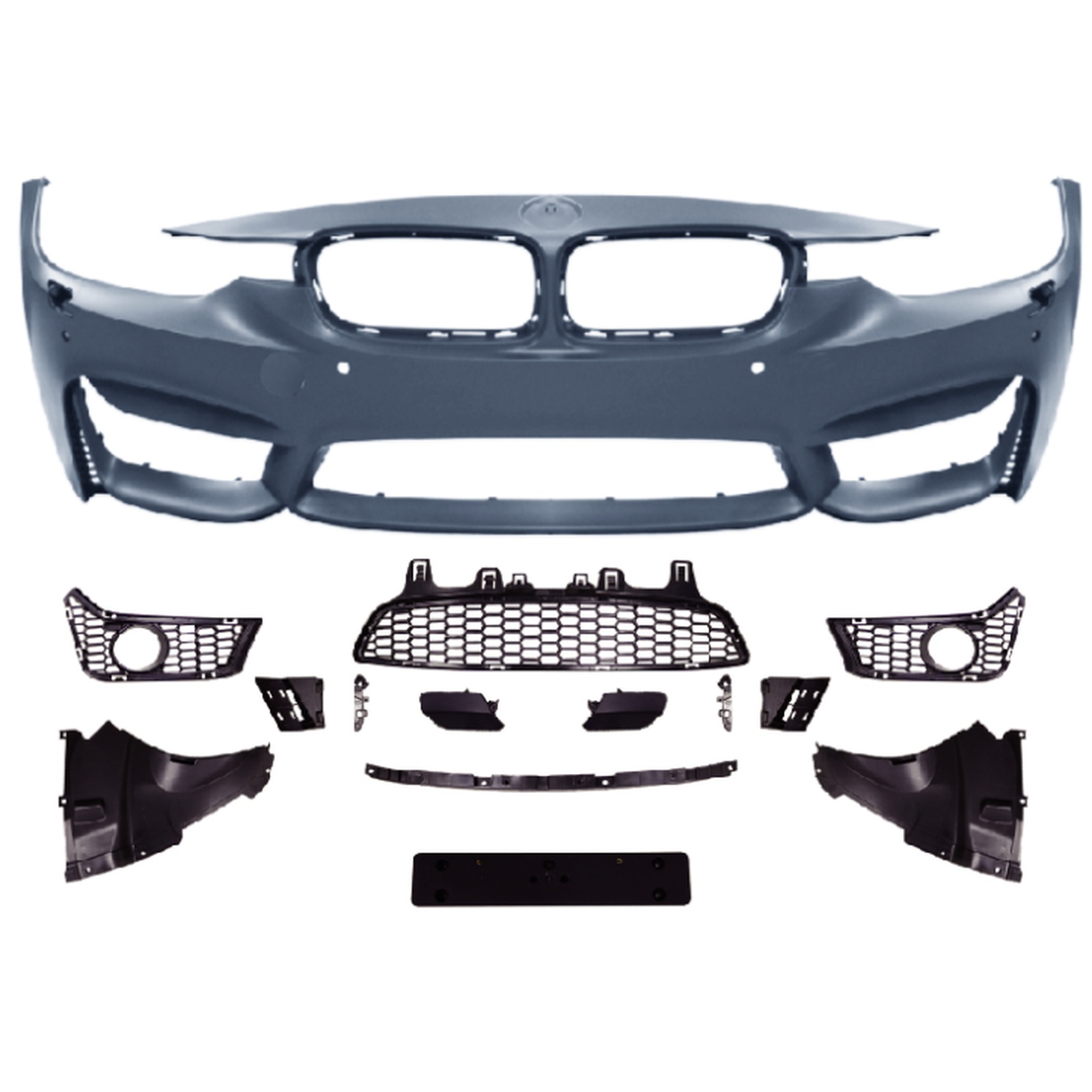 F30 M3 Front Bumper Assy With fog lamp hole MTP-F30-001 for BMW