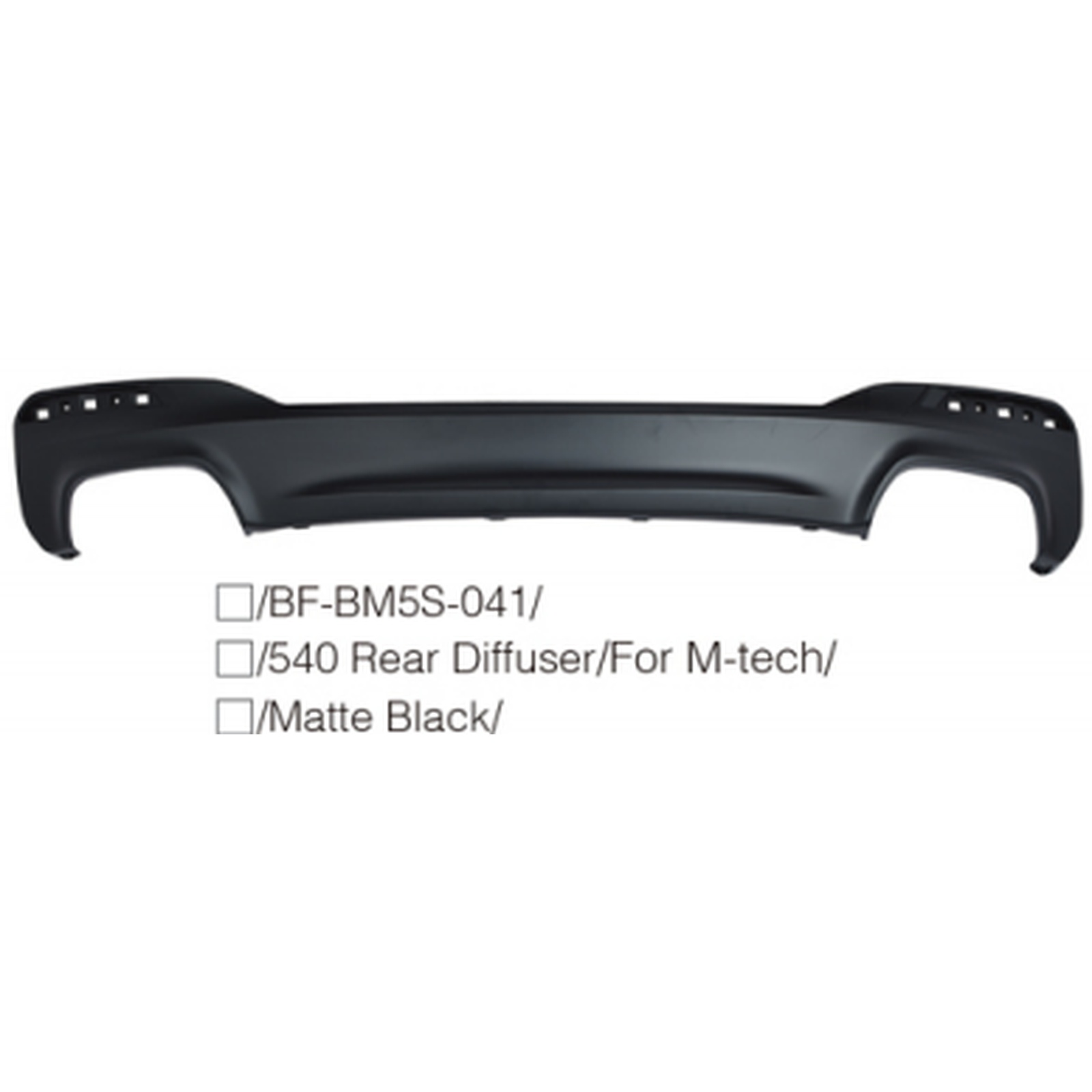 540 Rear Diffuser/For M-Tech/ Gloss Black/ MTP-G30-061 for BMW
