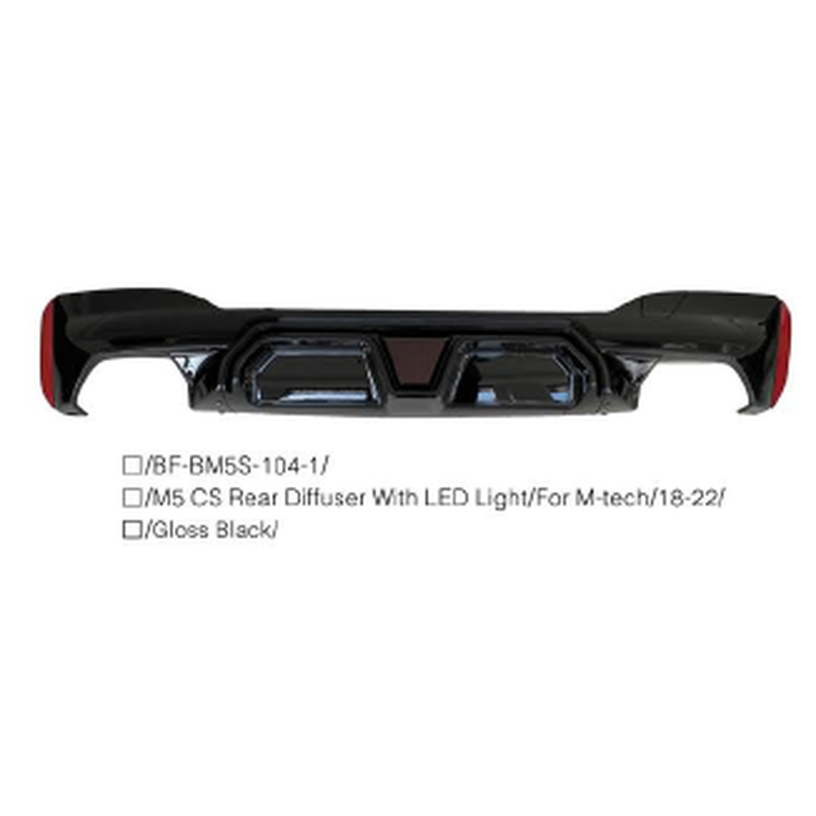 G30 M5 CS Rear Diffuser/For M-Tech/With LED Light 18-22 MTP-G30-067 for BMW
