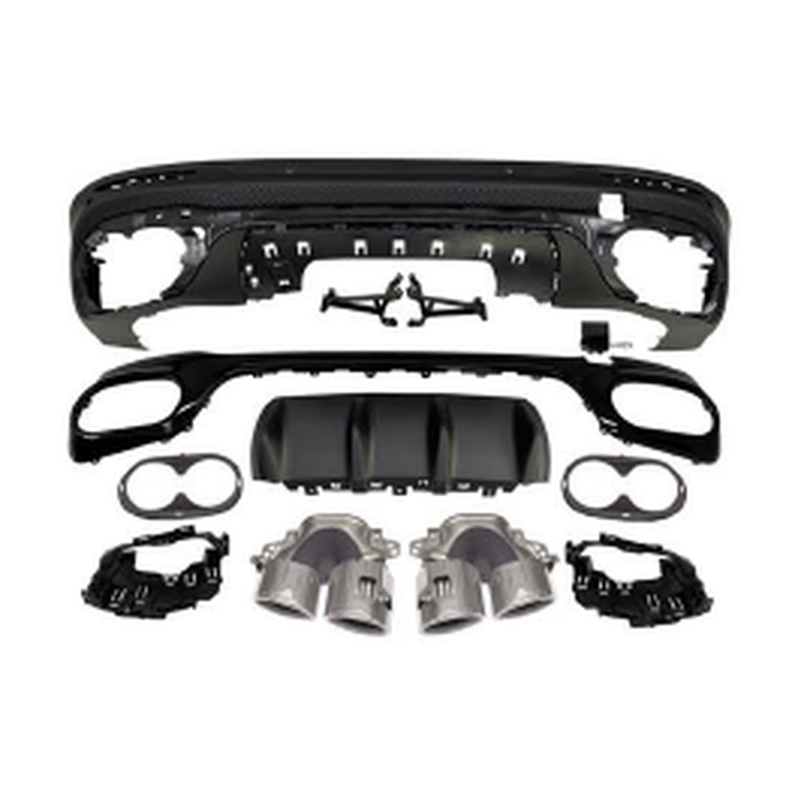 GLB45 DIFFUSER WITH TIPS SILVER MTP-X247-009 for BENZ