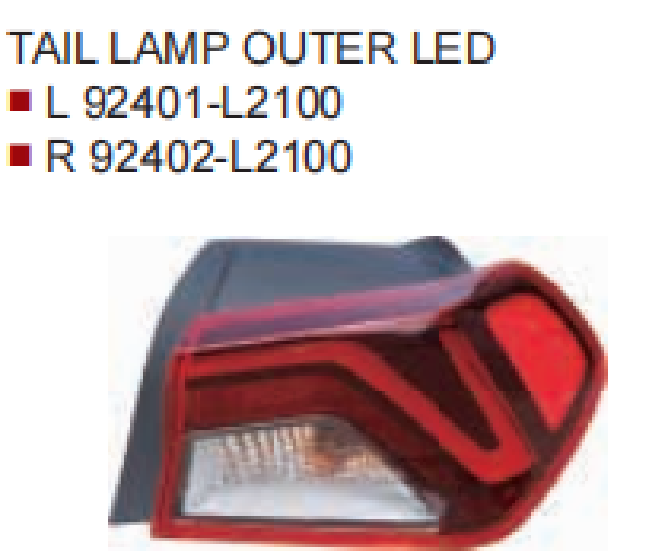 Tail Lamps KA0240171Y for 起亚 Kia