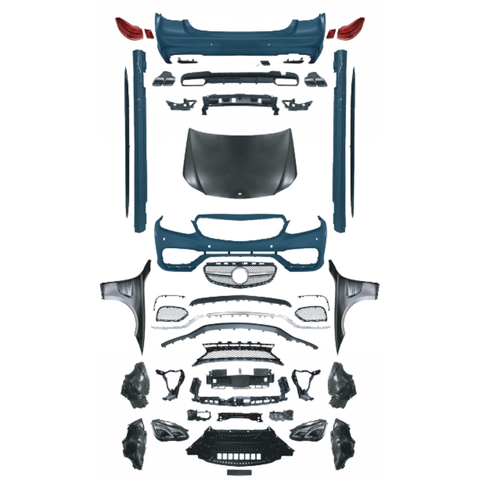 E63 Old To New Bodykits (Wide body) MTP-W212-002 for BENZ