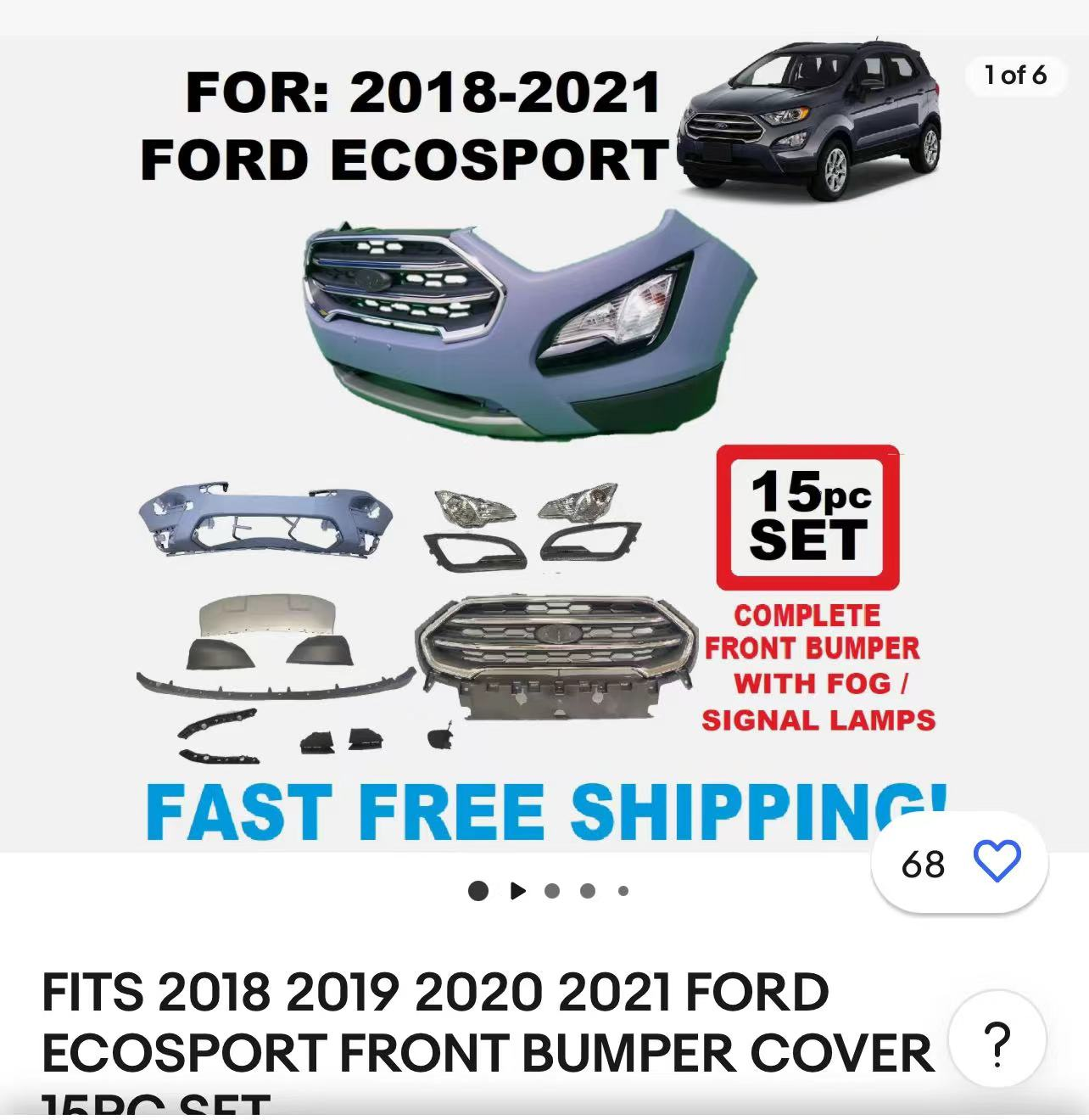 Front Bumper Assy FD0101660 for 福特 Ford