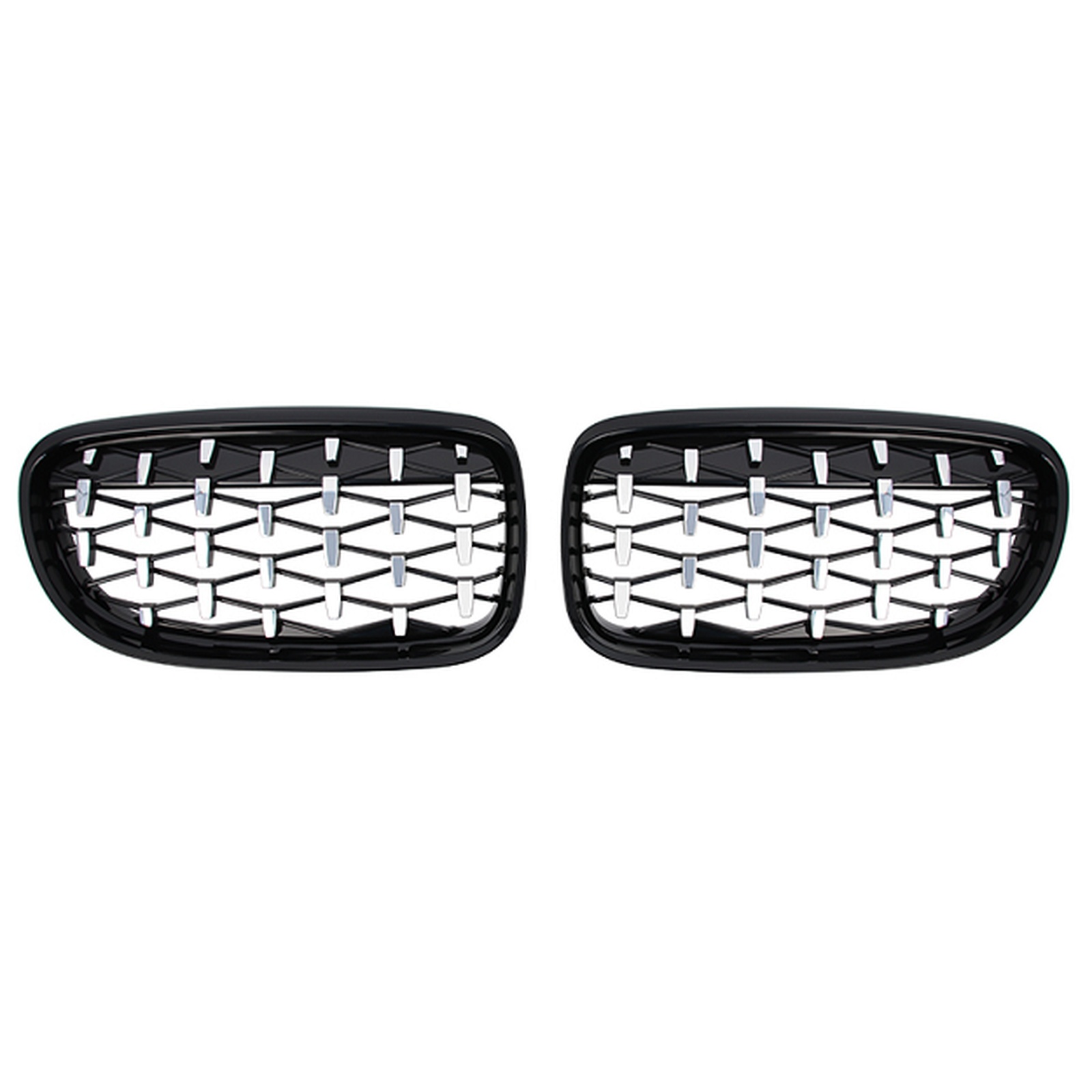 Black frame with chrome point grille MTP-BMG-484 for BMW