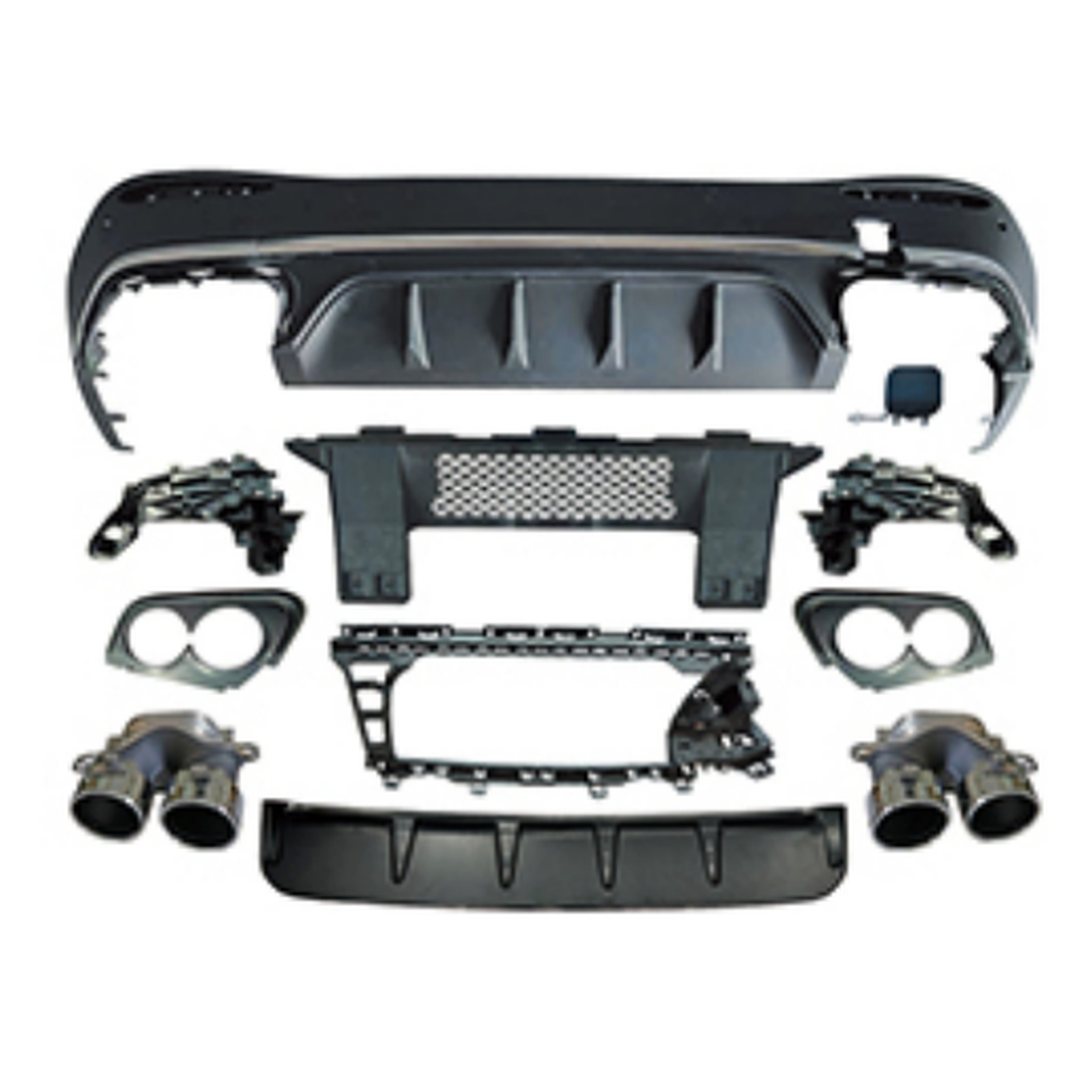 GLC43 AMG Rear Diffuser With Pipe For AMG-Line/Sliver MTP-X254-007 for BENZ