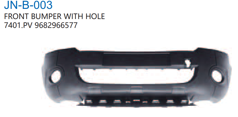 Front Bumper PG0050040J for 标致 Peugeot