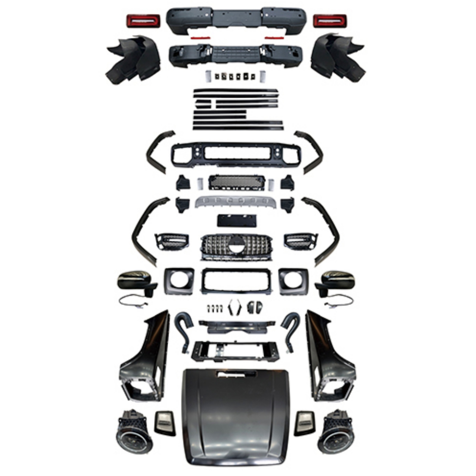 Old to New 19 G63 Style Body Kit(B) MTP-W463-004 for BENZ