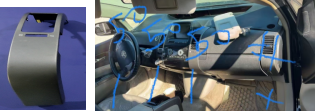 Dashboard Air Vent TY1172820 for 丰田 Toyota