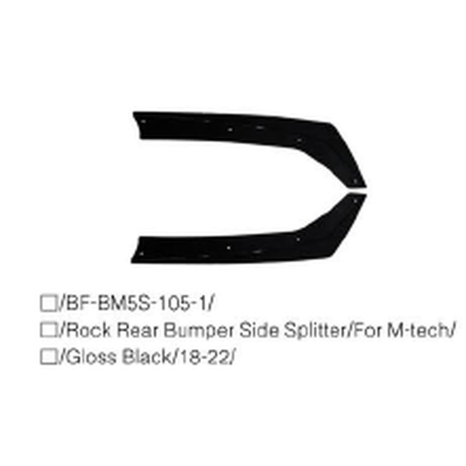 Rock Rear Bumper Side Splittle/For M-Tech/18-22 MTP-G30-068 for BMW