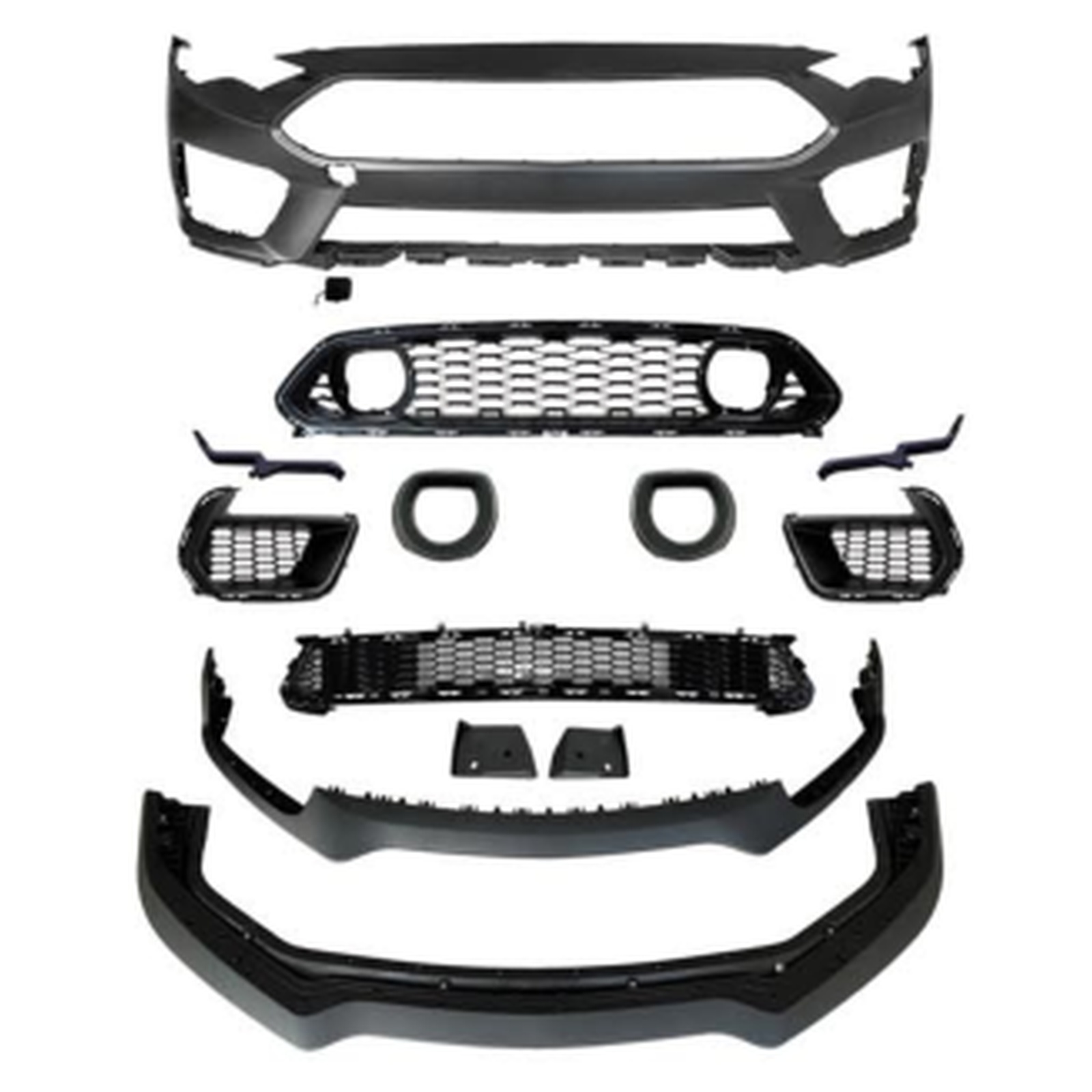 Mach 1 Front Bumper With Grille Led Light/18-22 MTP-MUST-095-1 for FORD