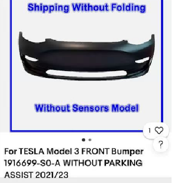 Front Bumper TS0010040K for 特斯拉 Tesla