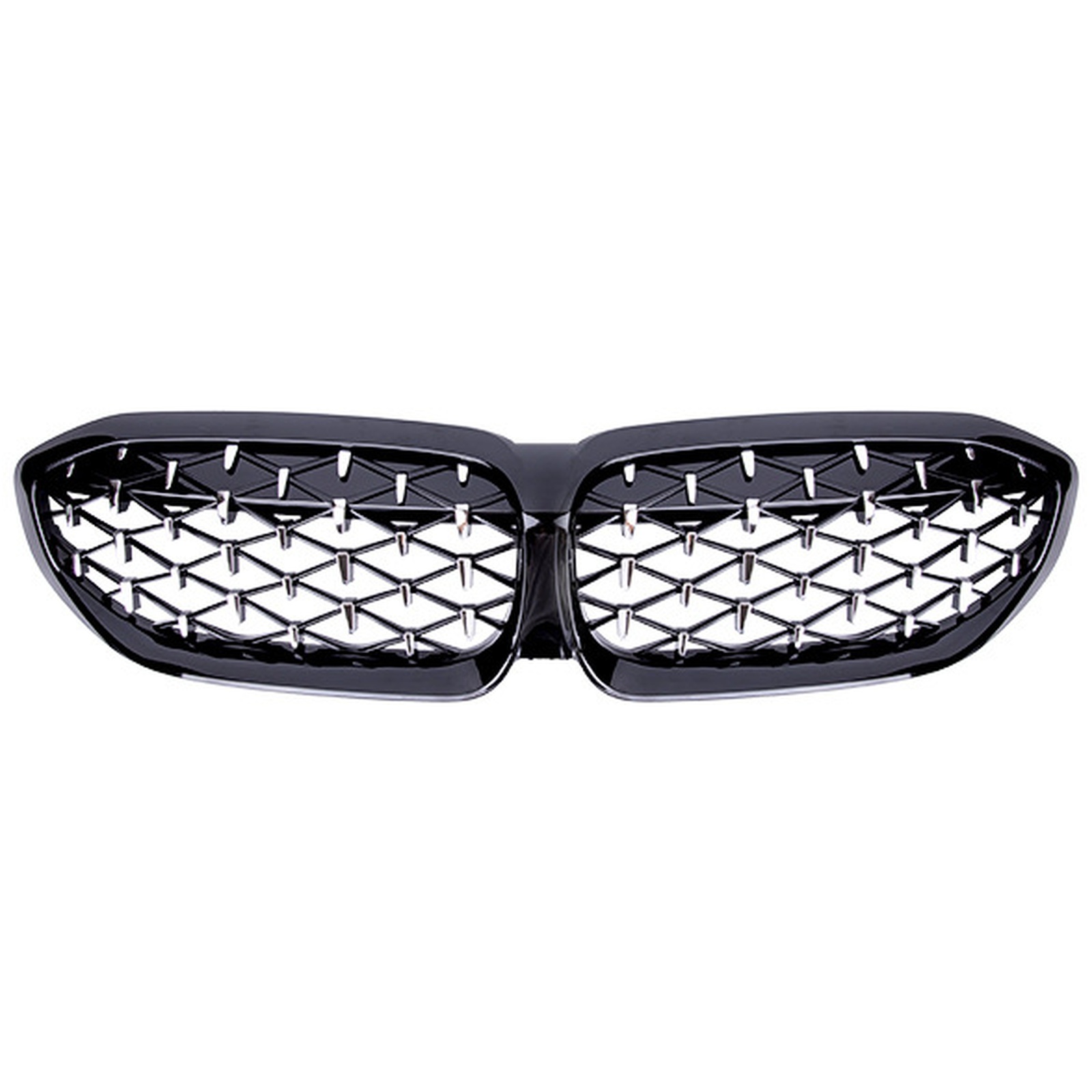 Black frame with chrome point grille(Without Hole) MTP-BMG-105 for BMW