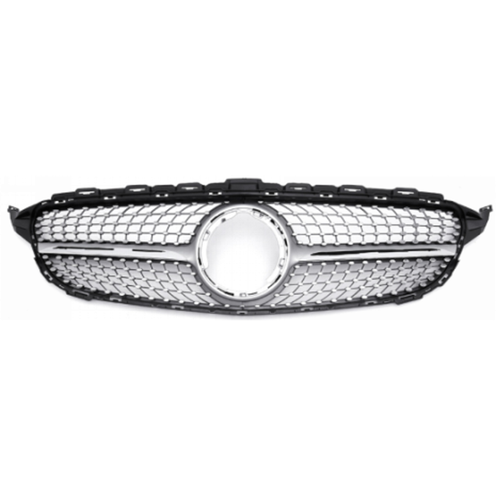 Diamond Grille Silver WithOUT CAMERA MTP-BZG-050 for BENZ