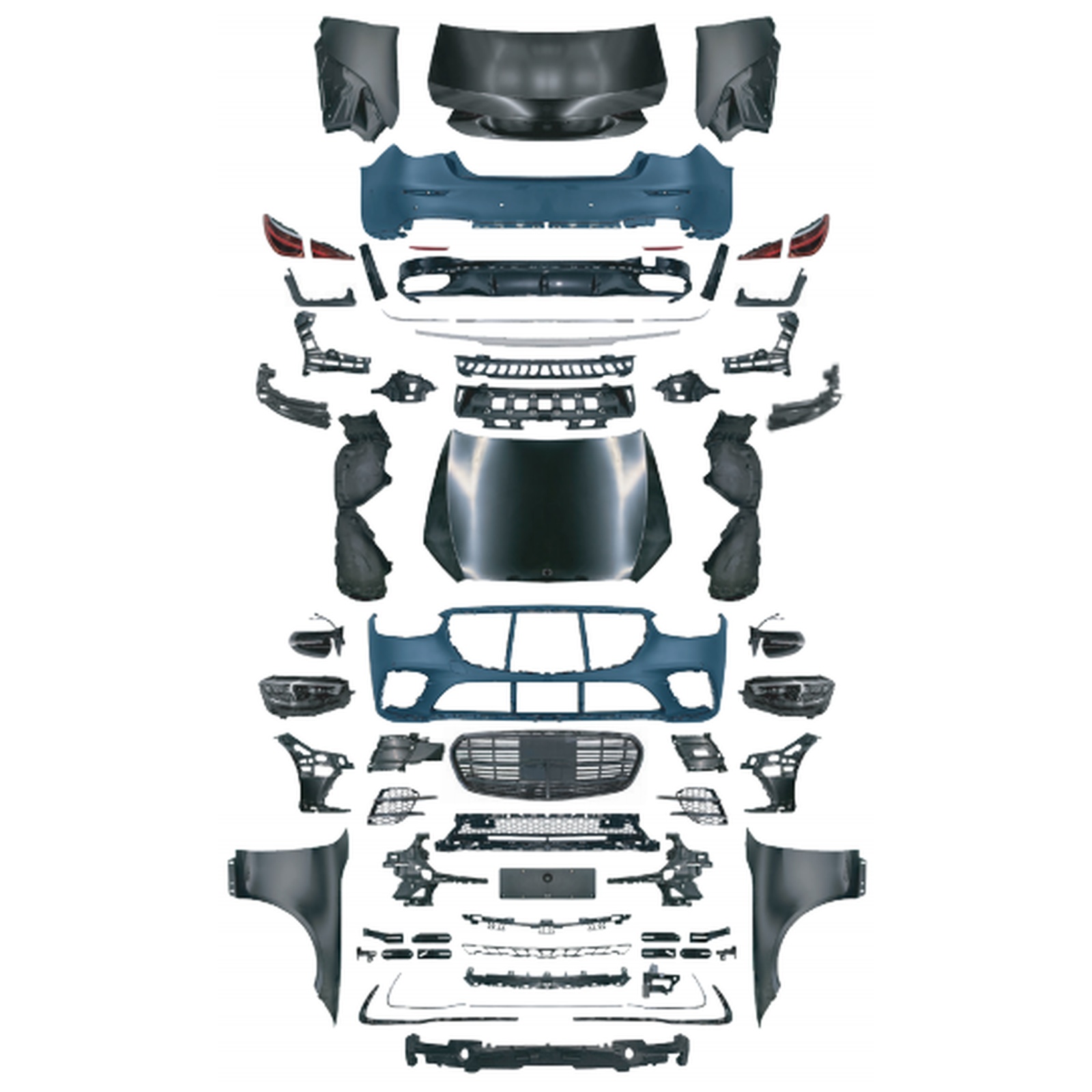 W223 S450 2021+ Old To New Bodykits MTP-W221-006 for BENZ