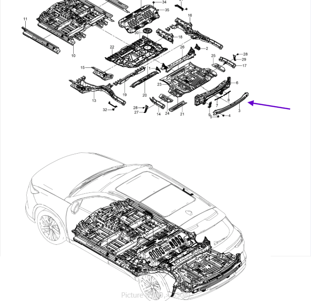 Rear bumper frame BYD0122270 for 比亚迪 BYD