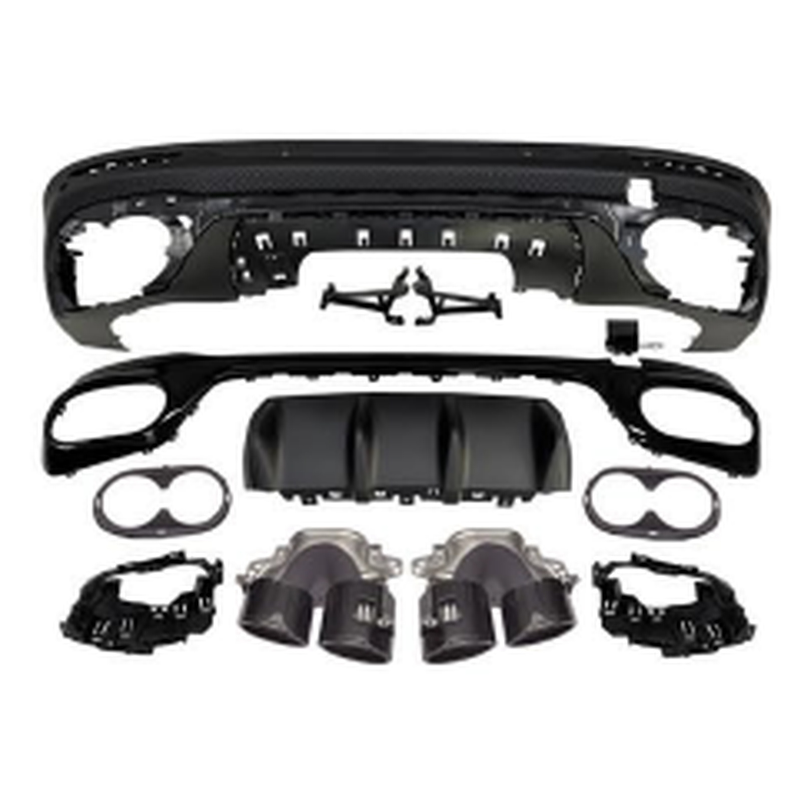 GLB45 DIFFUSER WITH TIPS BLACK MTP-X247-010 for BENZ
