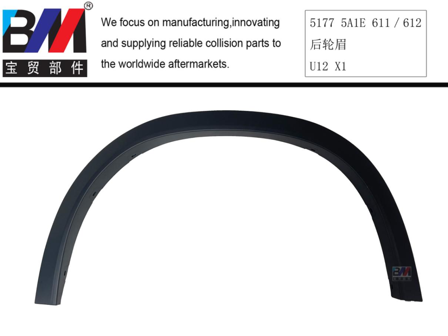 Wheel Arch Moldings BM0910641R1 for 宝马 BMW