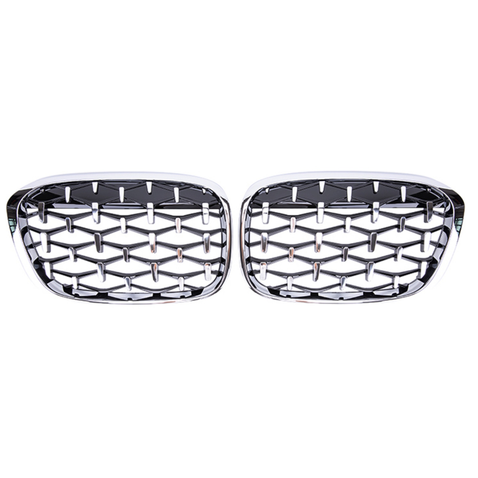 Chrome frame with chrome point Grille MTP-BMG-226 for BMW