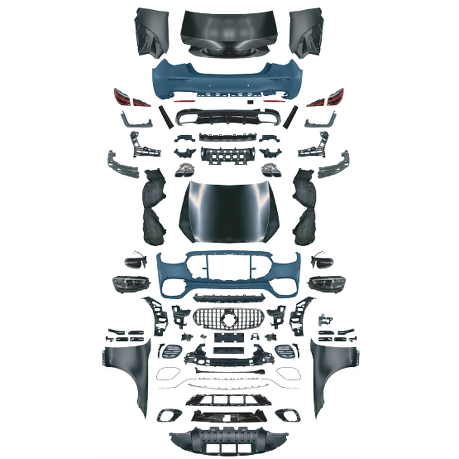 W223 S63 2021+ Old To New Bodykits MTP-W221-005 for BENZ