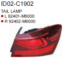 Tail Lamps KA0230171 for 起亚 Kia