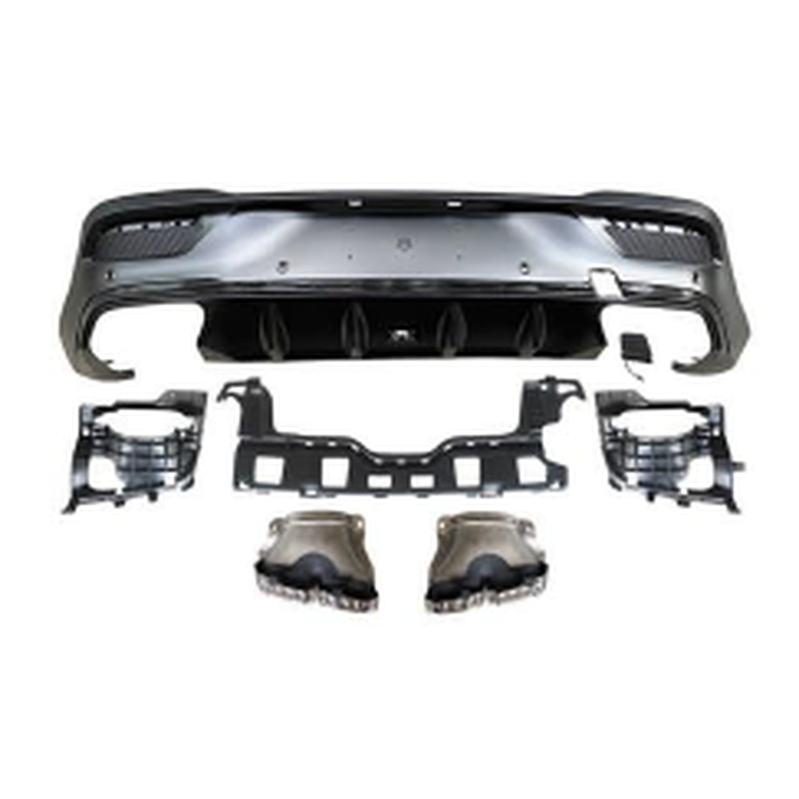 GLE63 Coupe Rear Diffuser With Tips Sliver MTP-W167-017 for BENZ