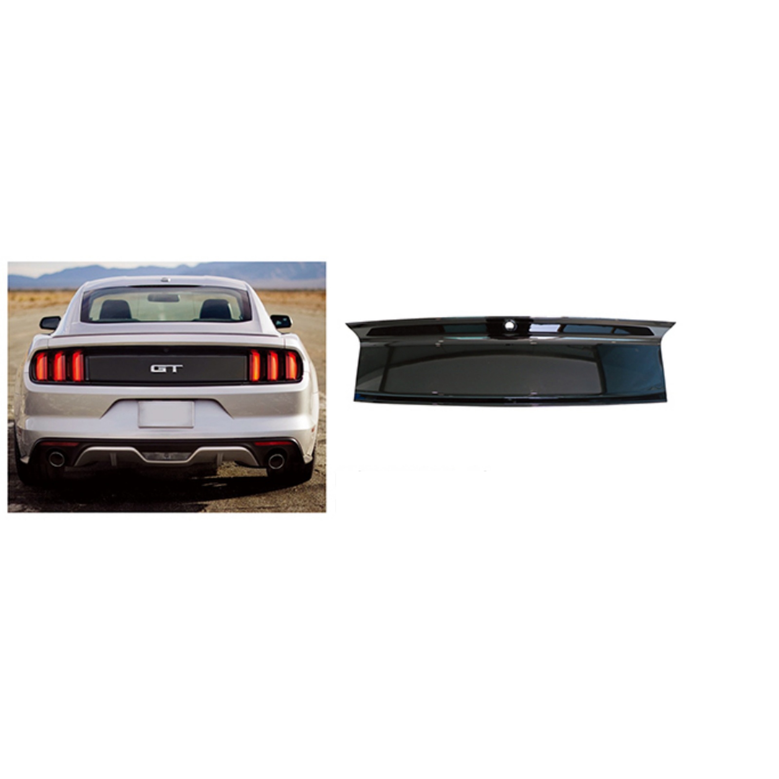 GT Decklid Panel/Gloss Black MTP-MUST-042 for FORD