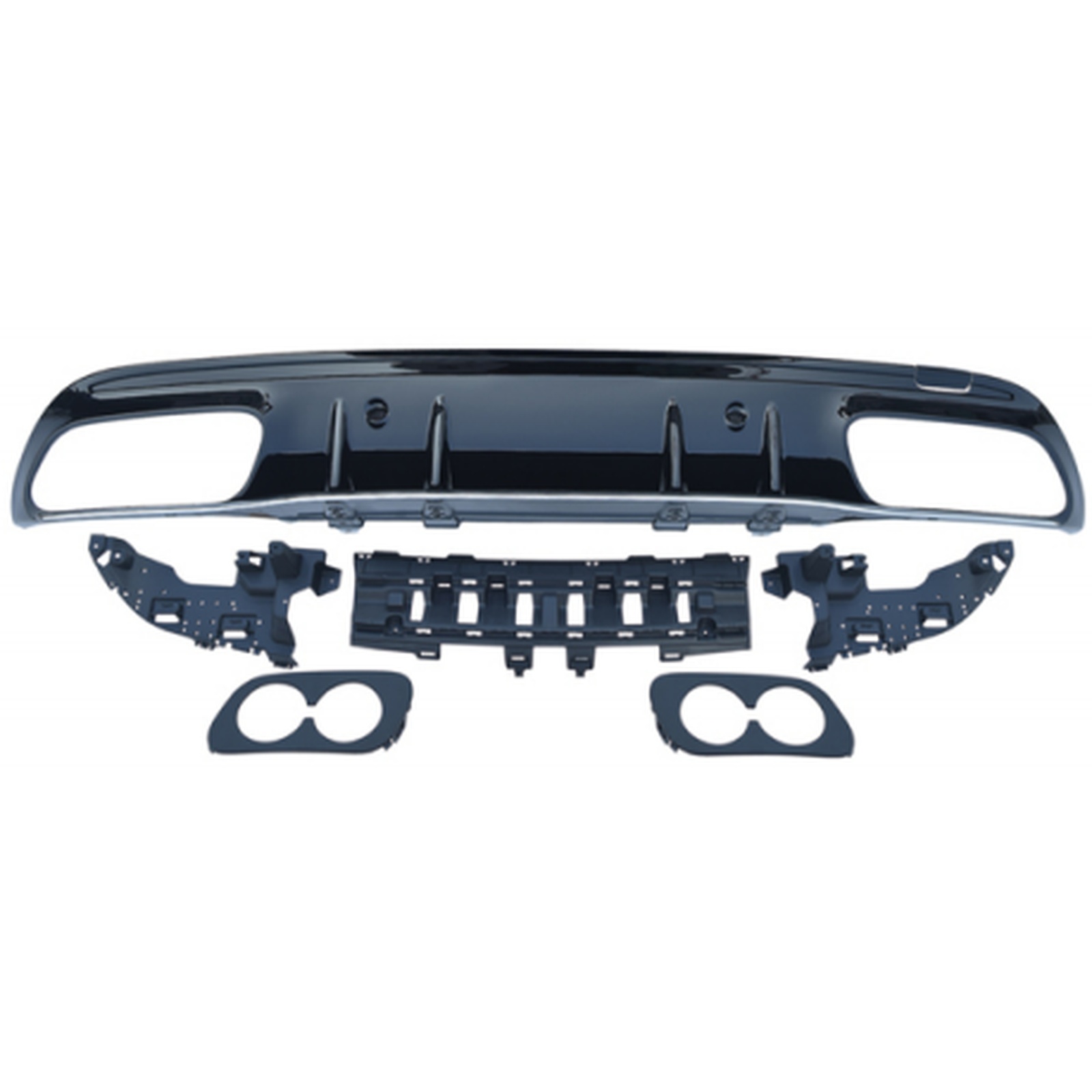 W205 C43 Rear Diffuser/For AMG Sedan/Black/ MTP-W205-034 for BENZ