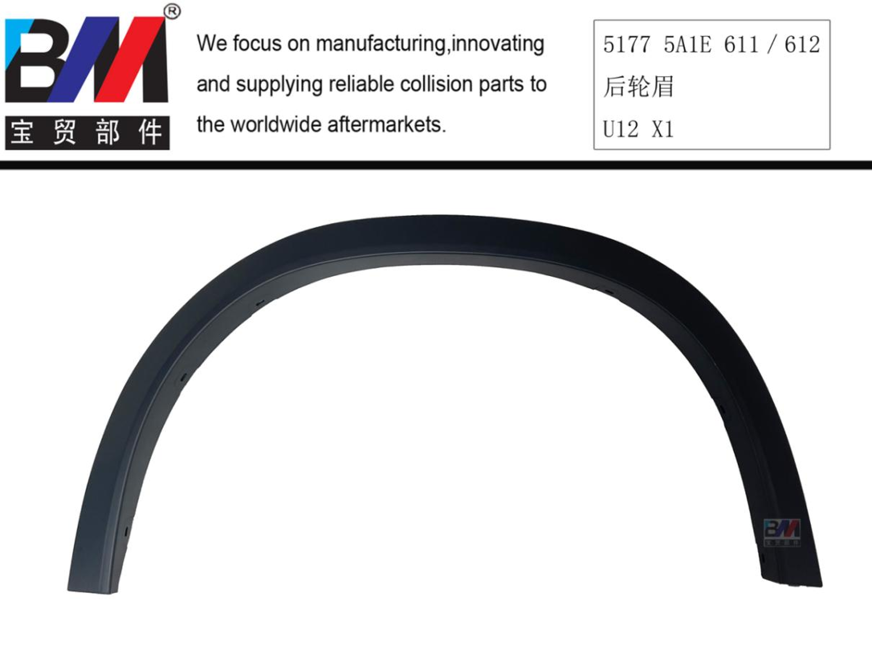 Wheel Arch Moldings BM0910642R1 for 宝马 BMW