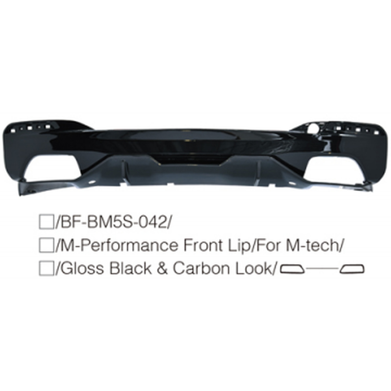 540 Rear Diffuser/For M-Tech/ Matte Black/ MTP-G30-060 for BMW