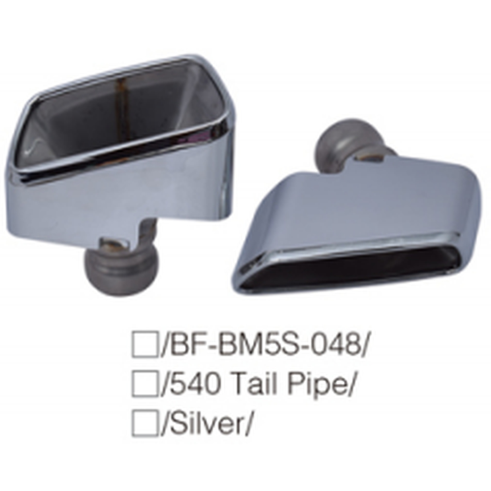 540 Tail Pipe/Silver MTP-G30-045 for BMW