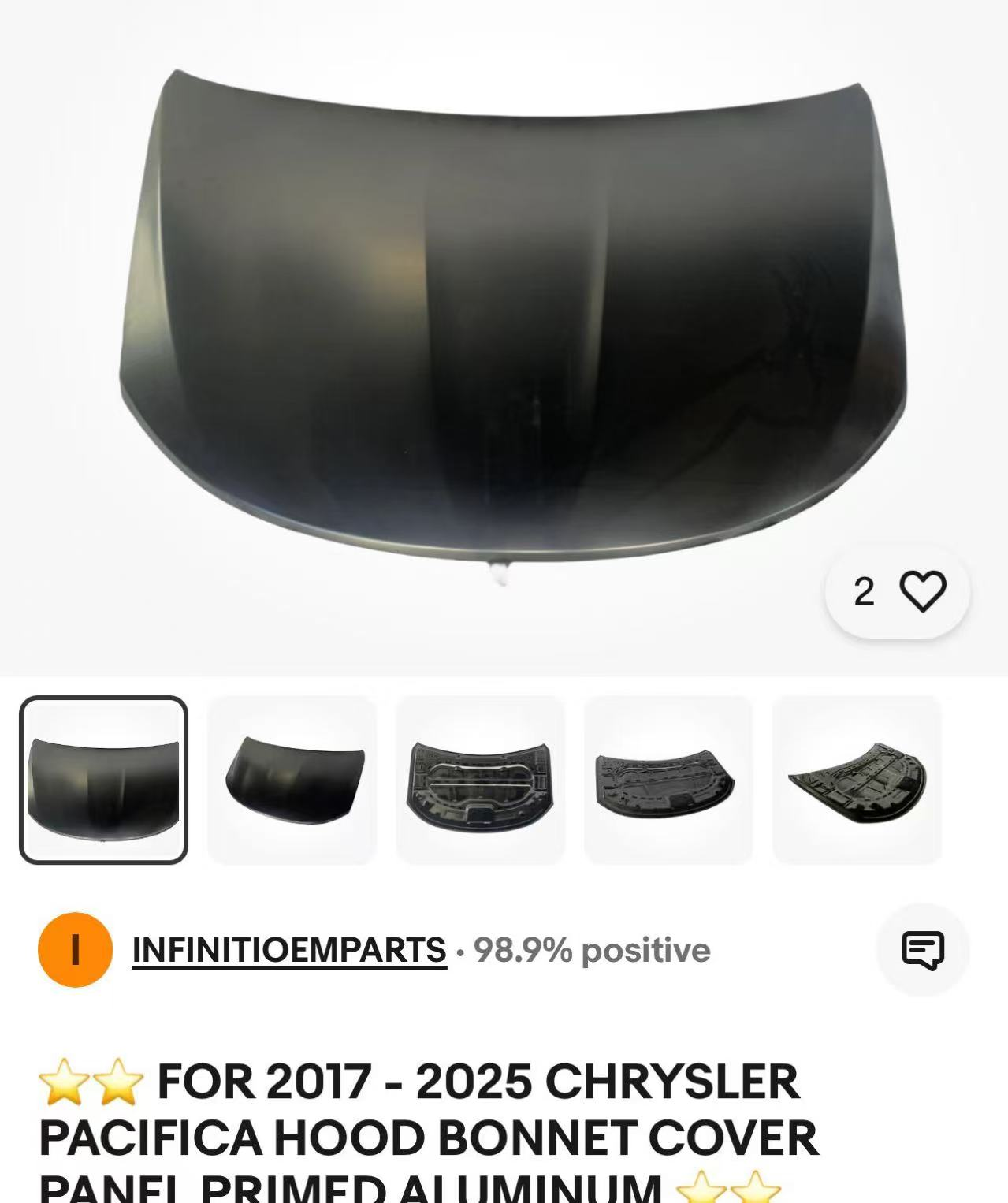 Hood/Bonnet CR0080010Z for 克莱斯勒 Chrysler