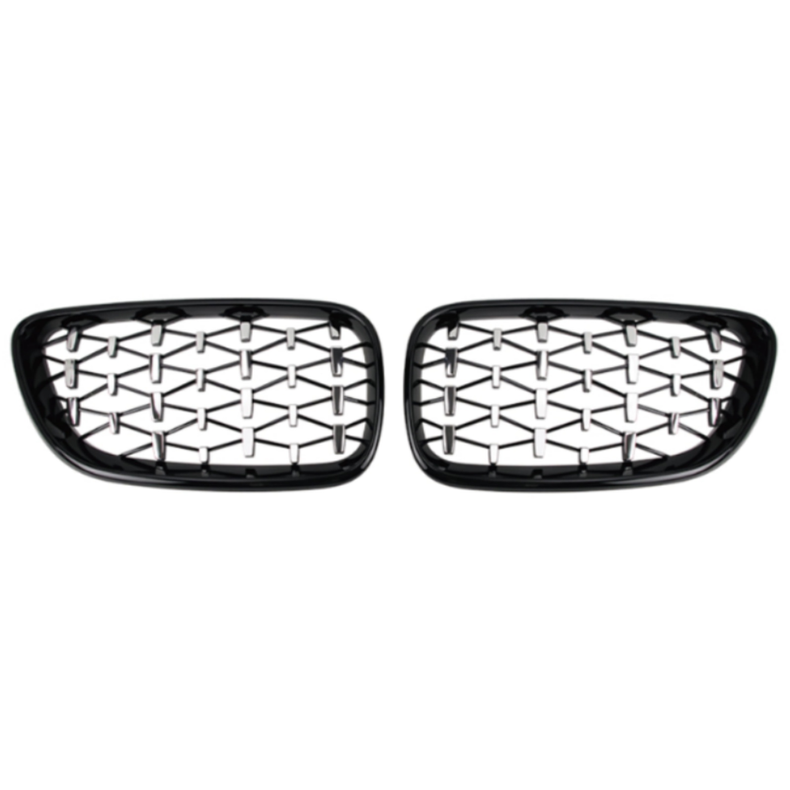 Black frame with chrome point grille MTP-BMG-470 for BMW
