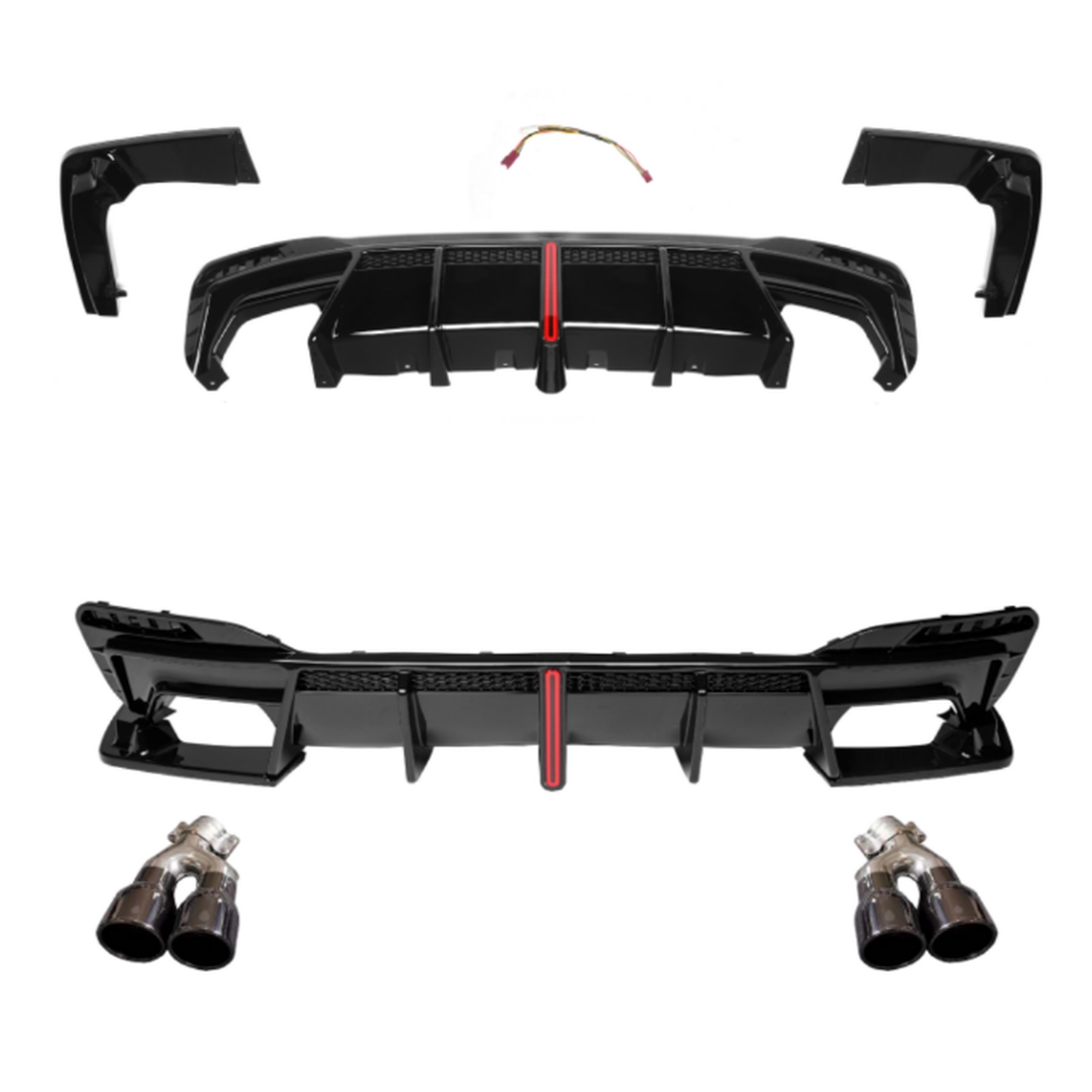 G30/G30 LCI Rear Diffuser & Exhaust MTP-G30-078 for BMW
