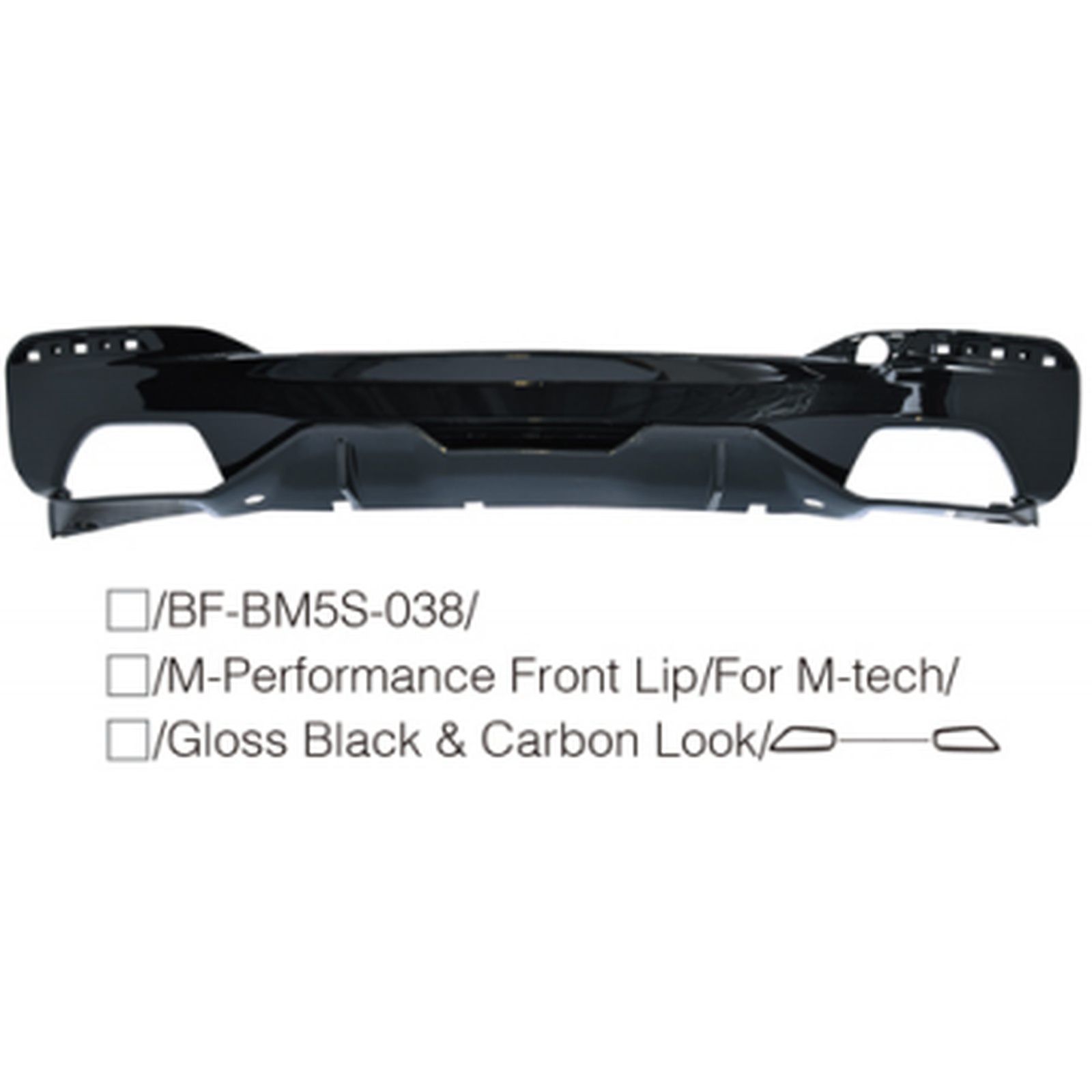 M-Performance Rear Diffuser/For M-Tech/ Matte Black/ MTP-G30-056 for BMW