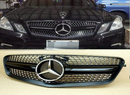 W212 Glass Black Diamond Grill MTP-BZG-065-1 for BENZ