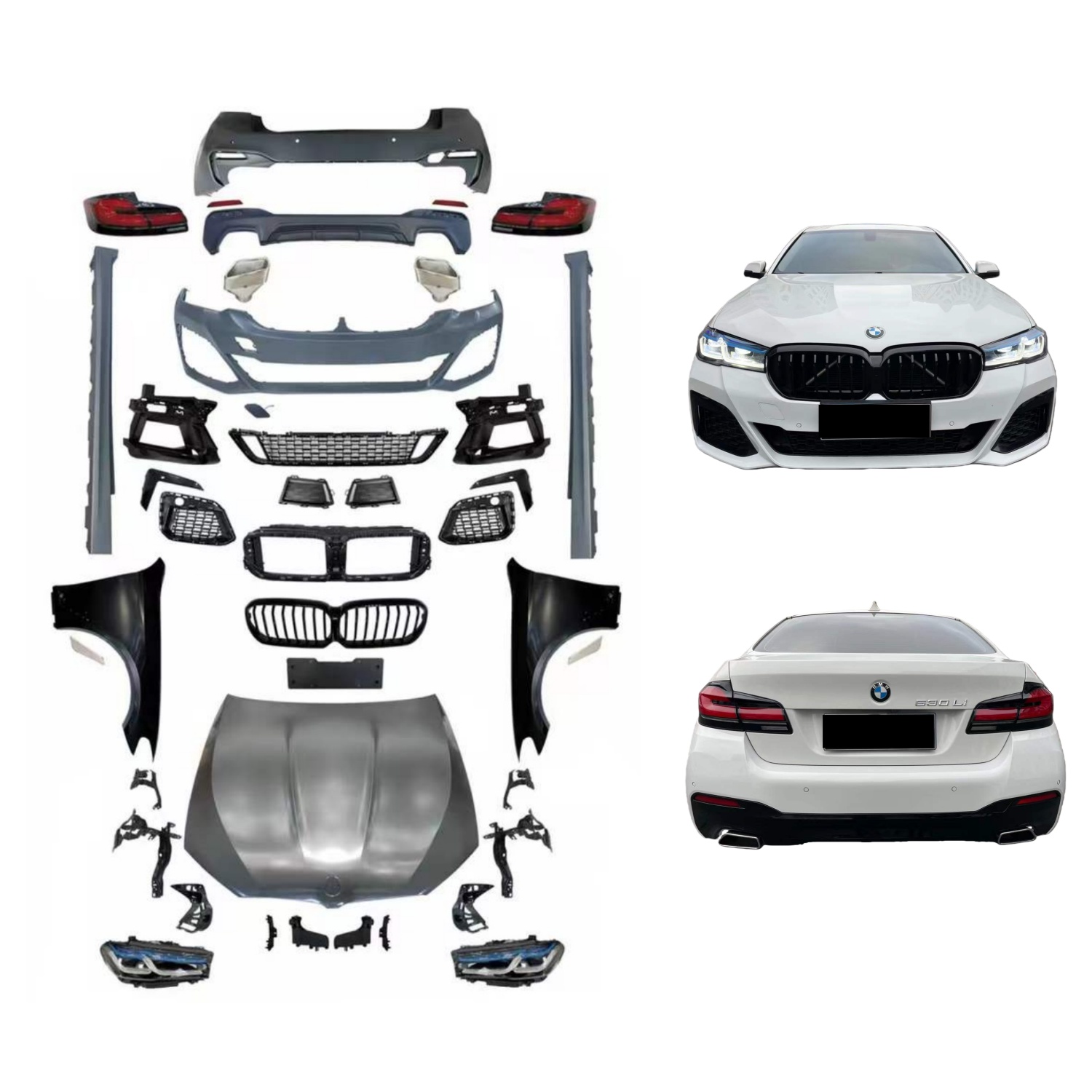 Old To New G30 LCI M-Tech Full Set Bodykit For F10 MTP-F10-048 for BMW