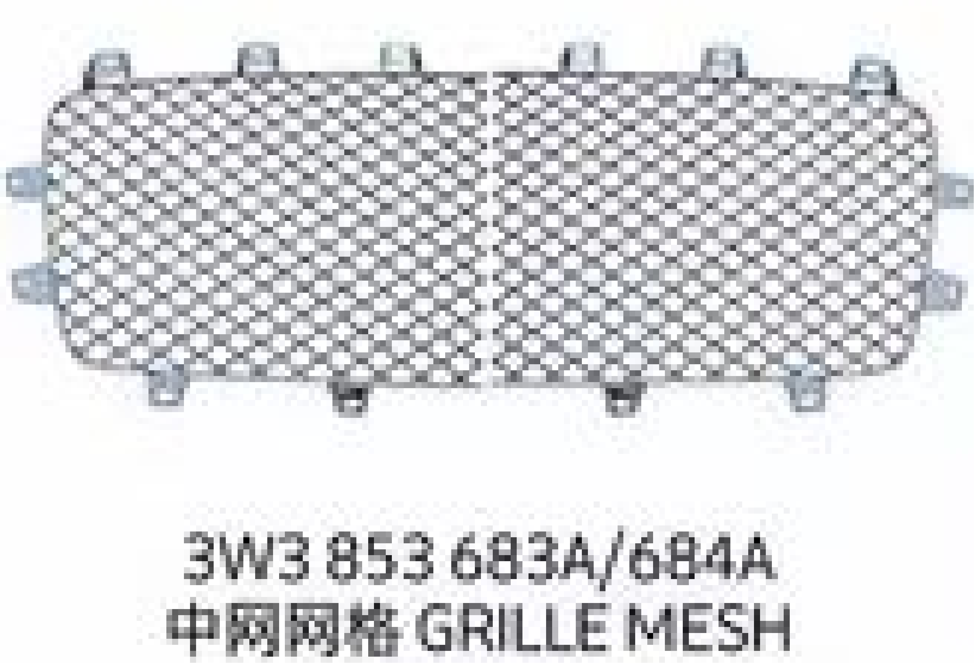 Grille Mesh Black MTP-BL-003 for Bentley