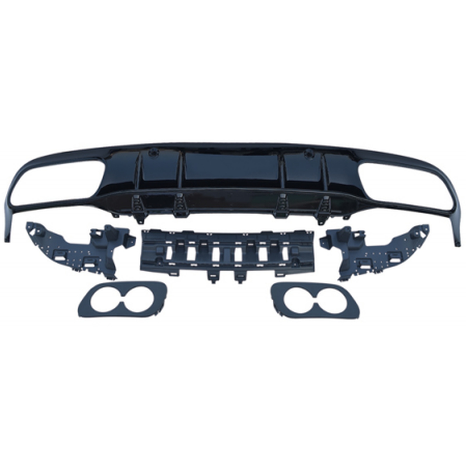 C205 C43 Coupe Rear Diffuser/For AMG Coupe/Black/ MTP-W205-036 for BENZ