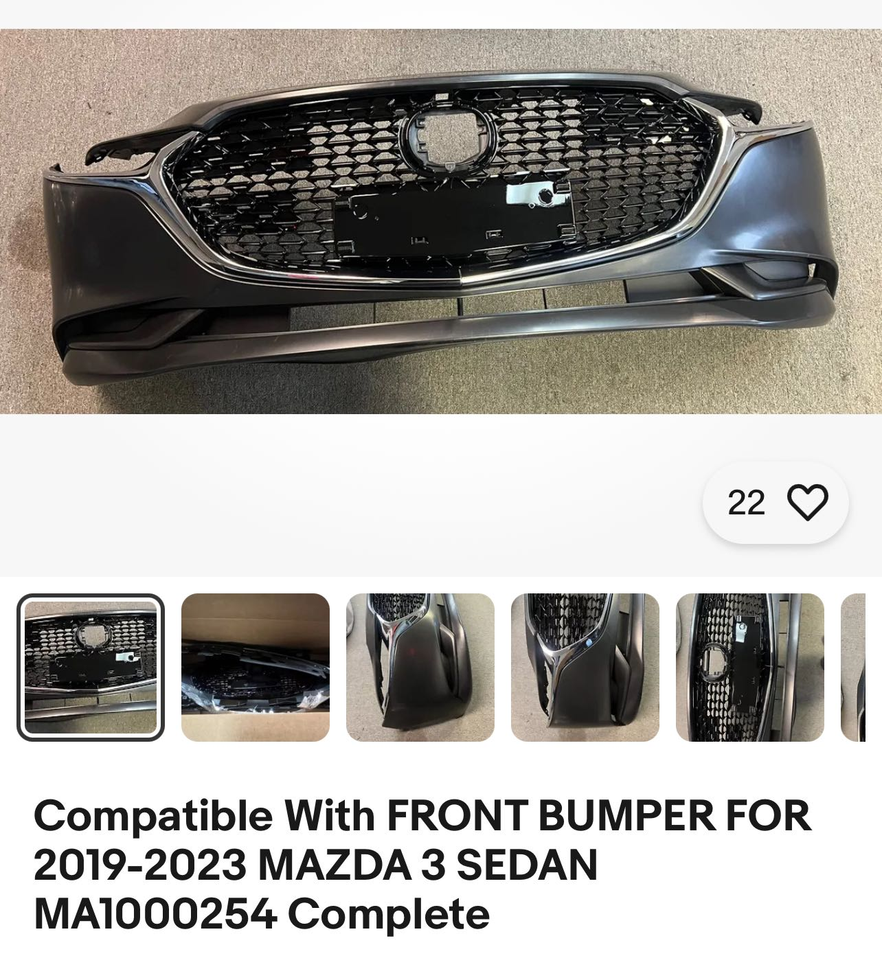 Front Bumper Assy MZ0131660 for 马自达 Mazda
