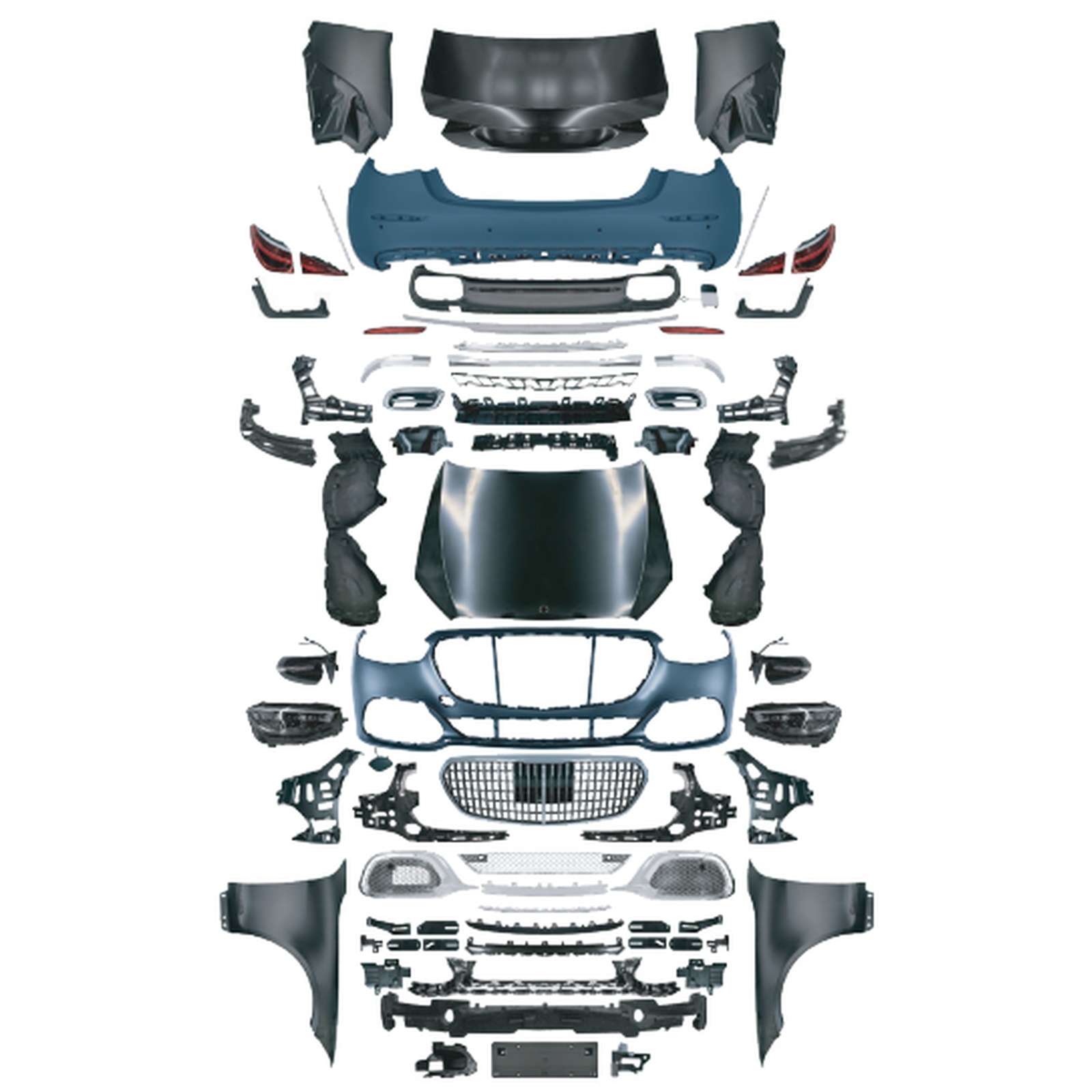 W223 Maybach 2021+ Old To New Bodykits MTP-W221-007 for BENZ