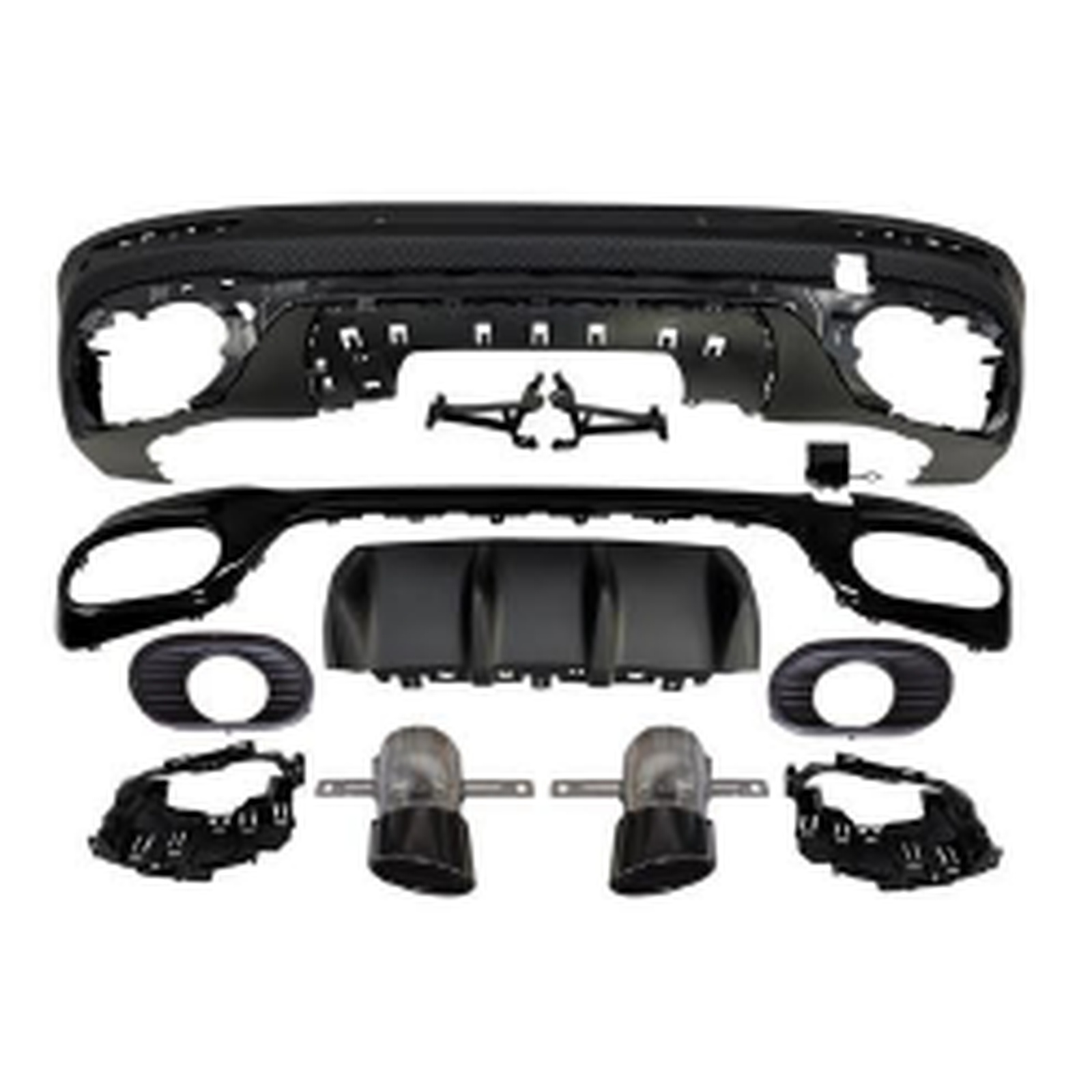 GLB35 DIFFUSER WITH TIPS BLACK MTP-X247-008 for BENZ