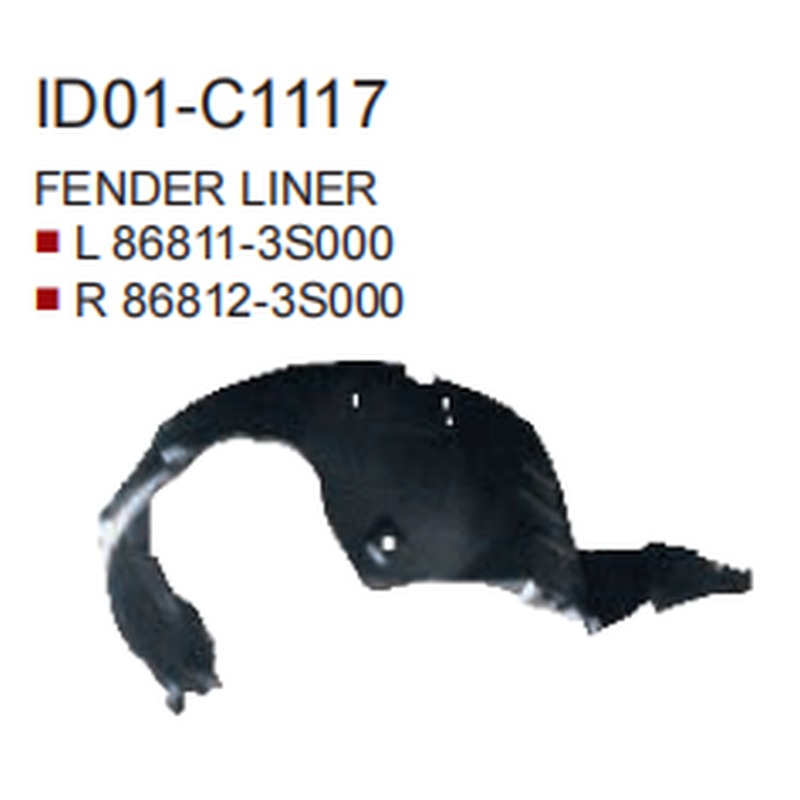 Inner Fender HN0820031 for 现代 Hyundai