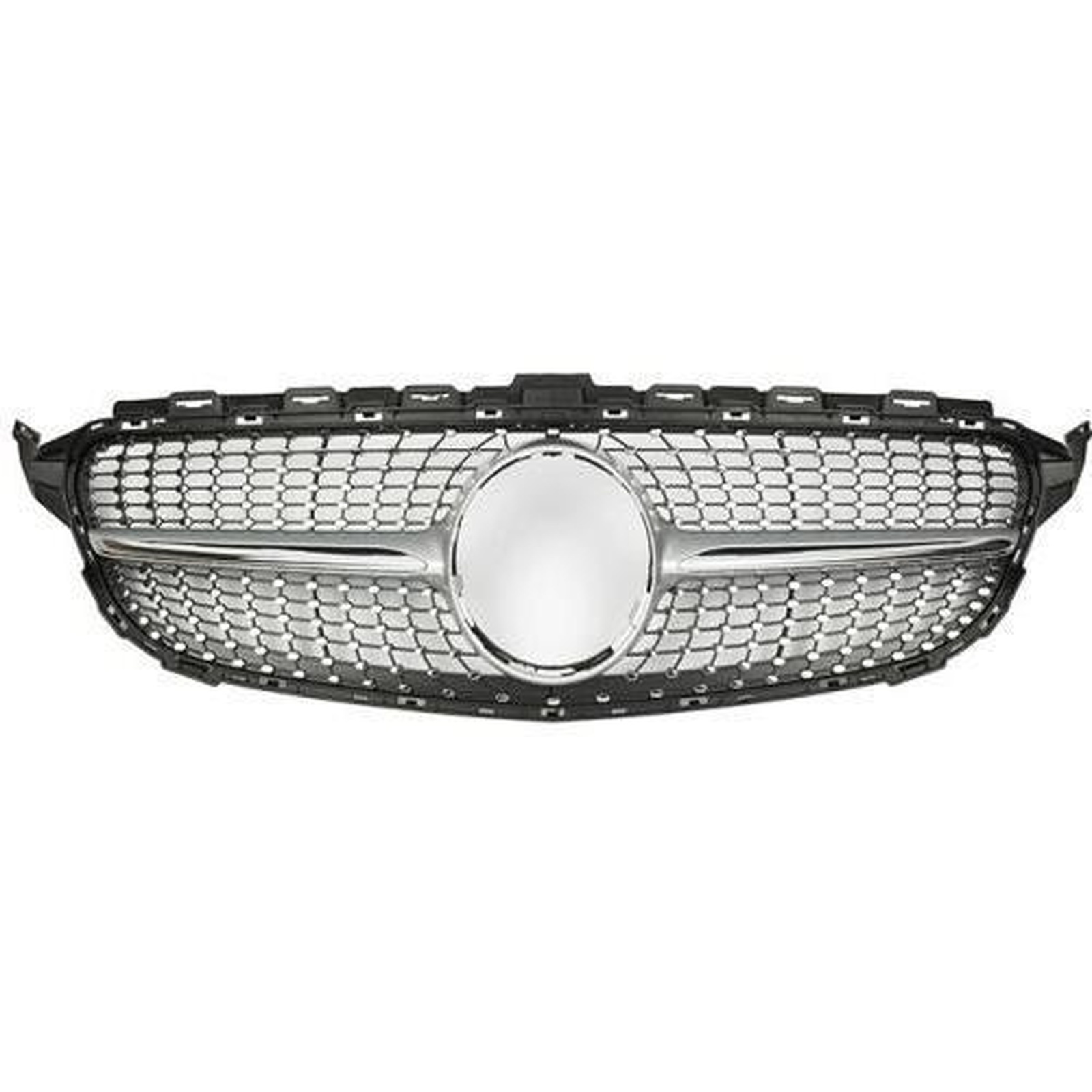 Diamond Grille Silver WithOUT CAMERA MTP-BZG-038 for BENZ