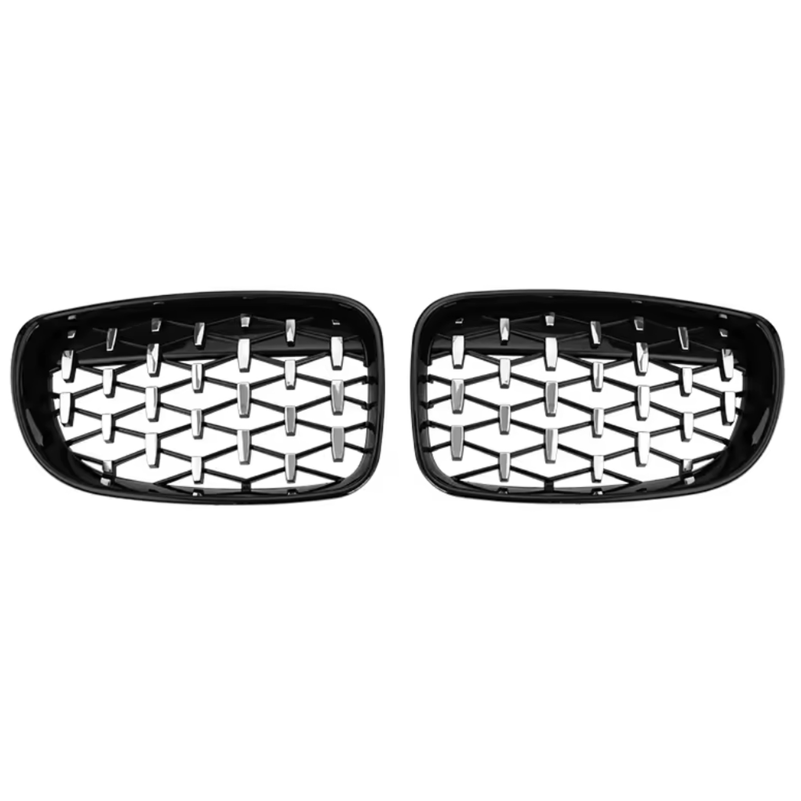 Black frame with chrome point grille MTP-BMG-326 for BMW