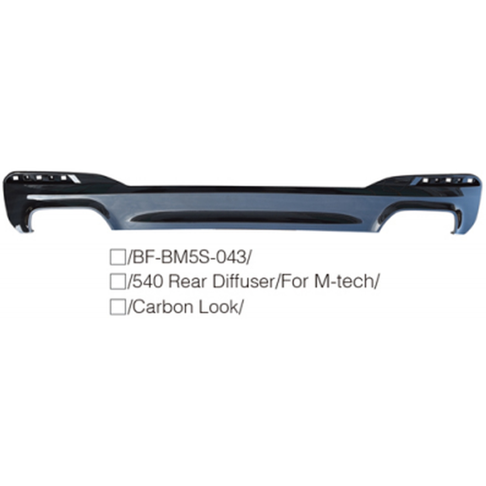 540 Rear Diffuser/For M-Tech/ Carbon Look/ MTP-G30-062 for BMW