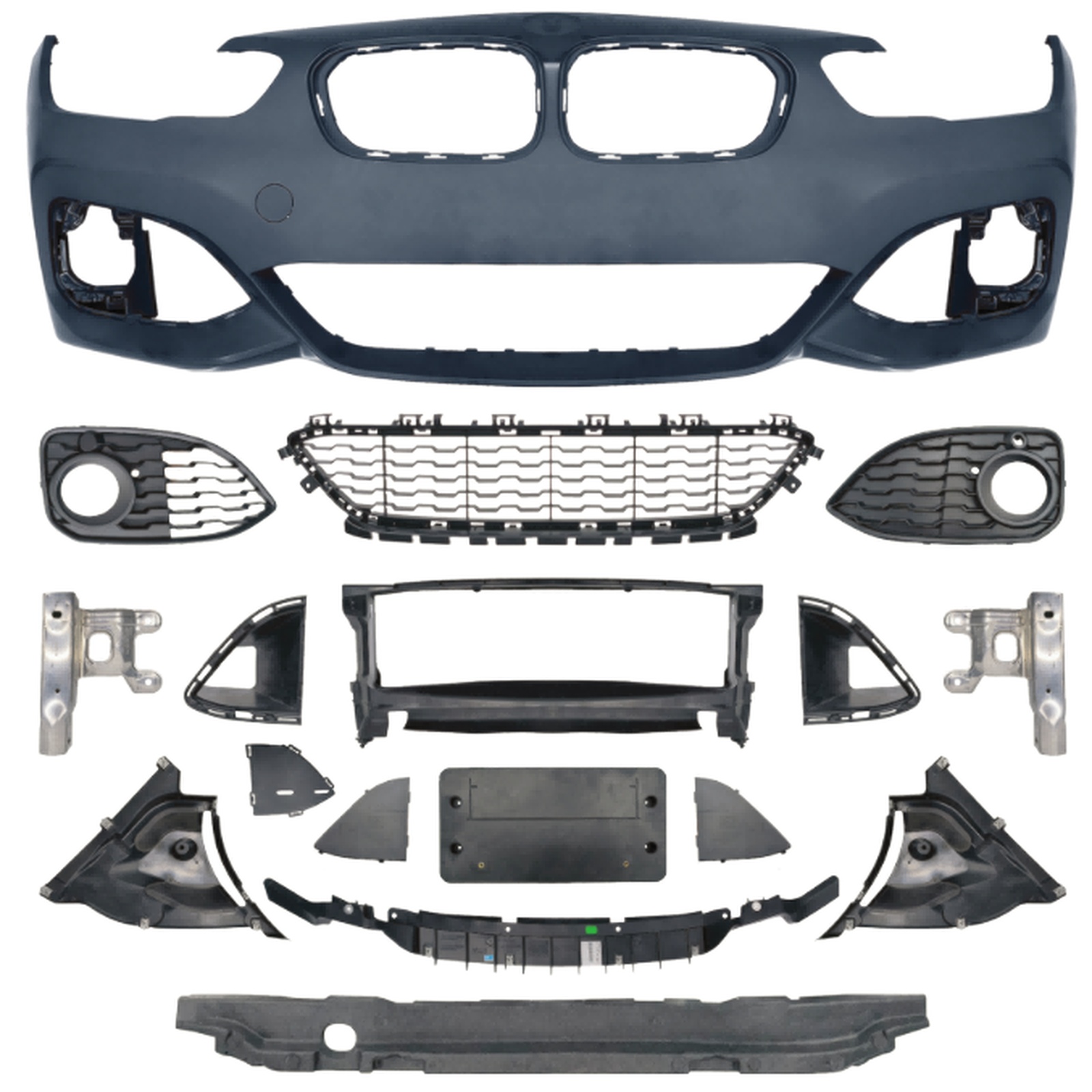 F20 M-Tech Front Bumper Assy With fog lamp Hole MTP-F20-017 for BMW