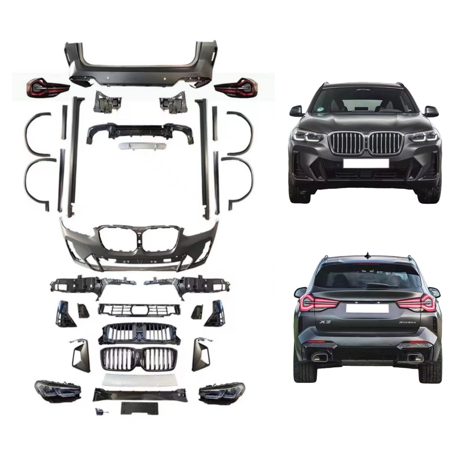 21 X3 M-Tech Old to New Bodykit For Normal 18-20 MTP-G01-004 for BMW