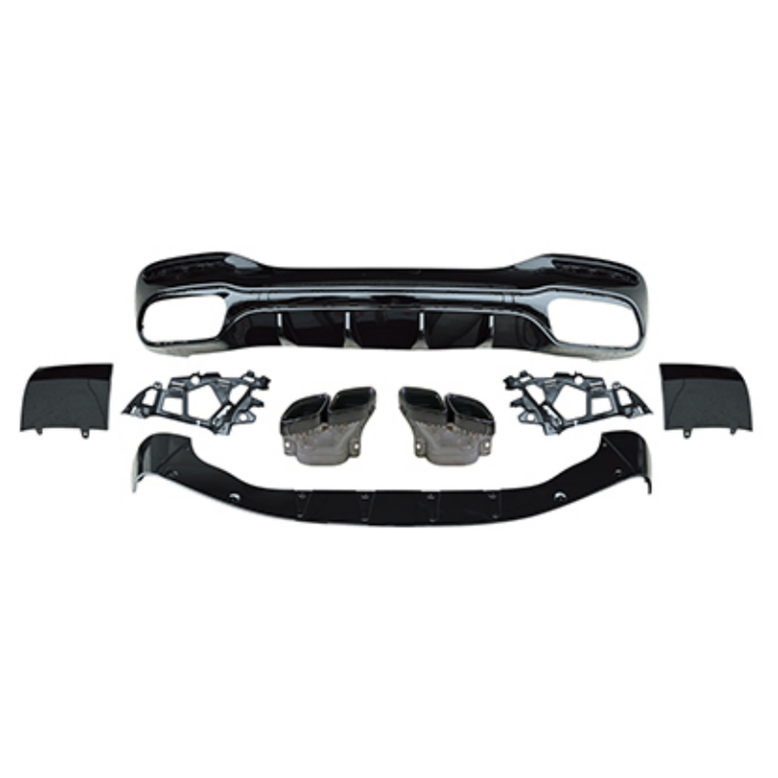 SL63 Rear Diffuser With Black Tips/23+ MTP-W232-004 for BENZ