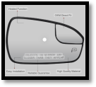 Heated Mirror Glass FD0790281 for 福特 Ford